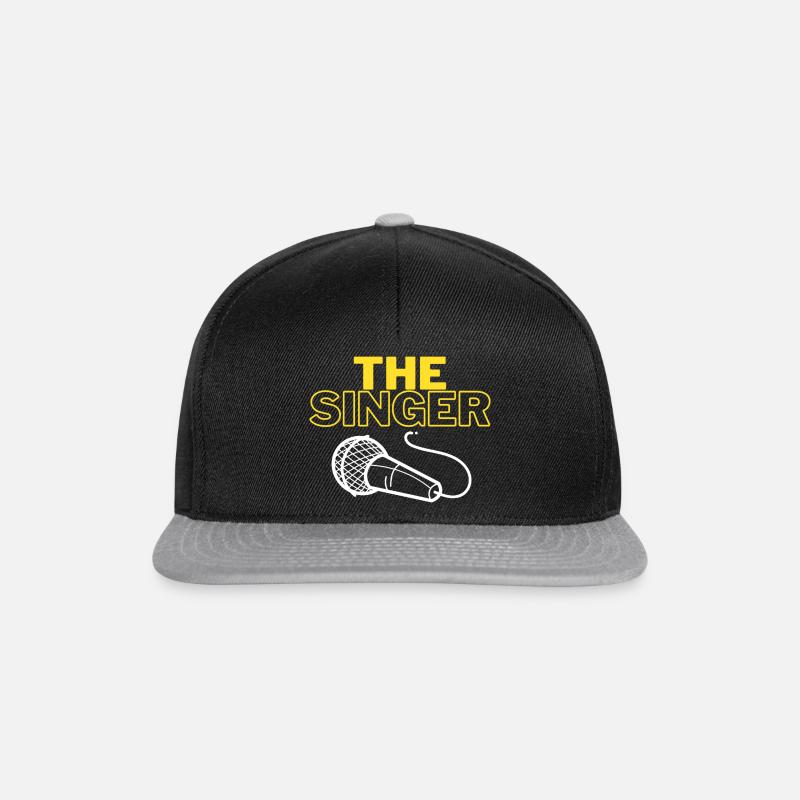 Le chanteur - micro - Casquette snapback - noir/gris
