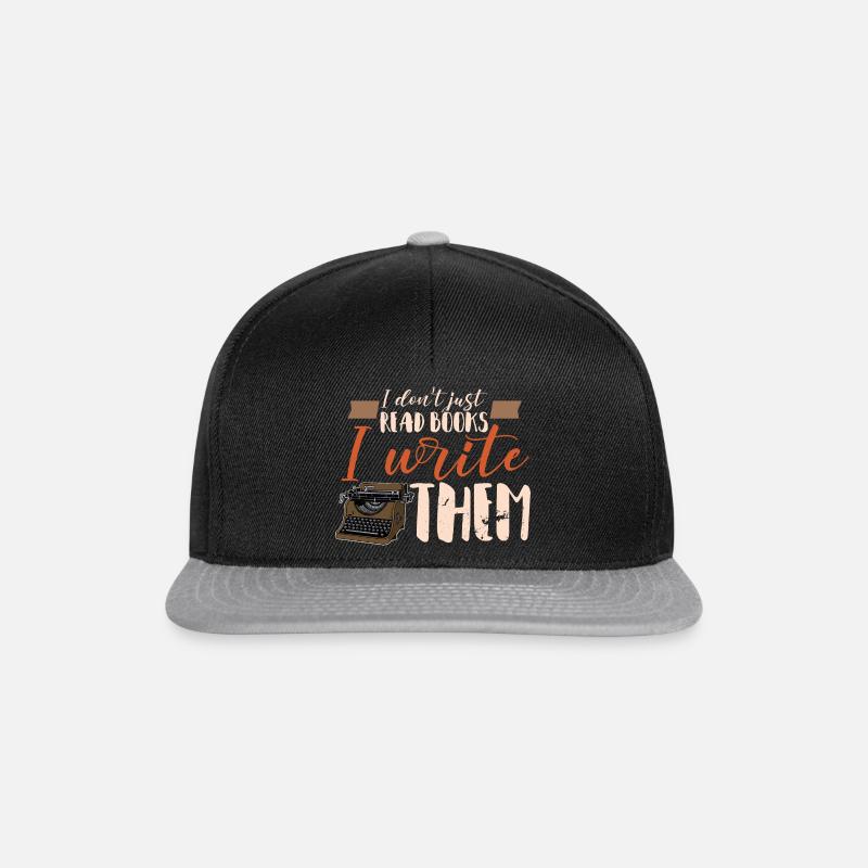 Libri Scrittore Scrittore Professione Macchina da scrivere - Snapback Cap - nero/grigio