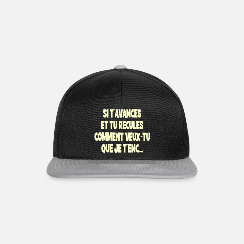 Si t'avance et tu recules... - Casquette snapback - noir/gris