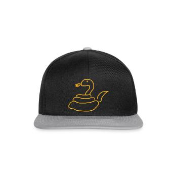 Orange Schlange Orange Snake - Snapback Cap - black/grey - Front