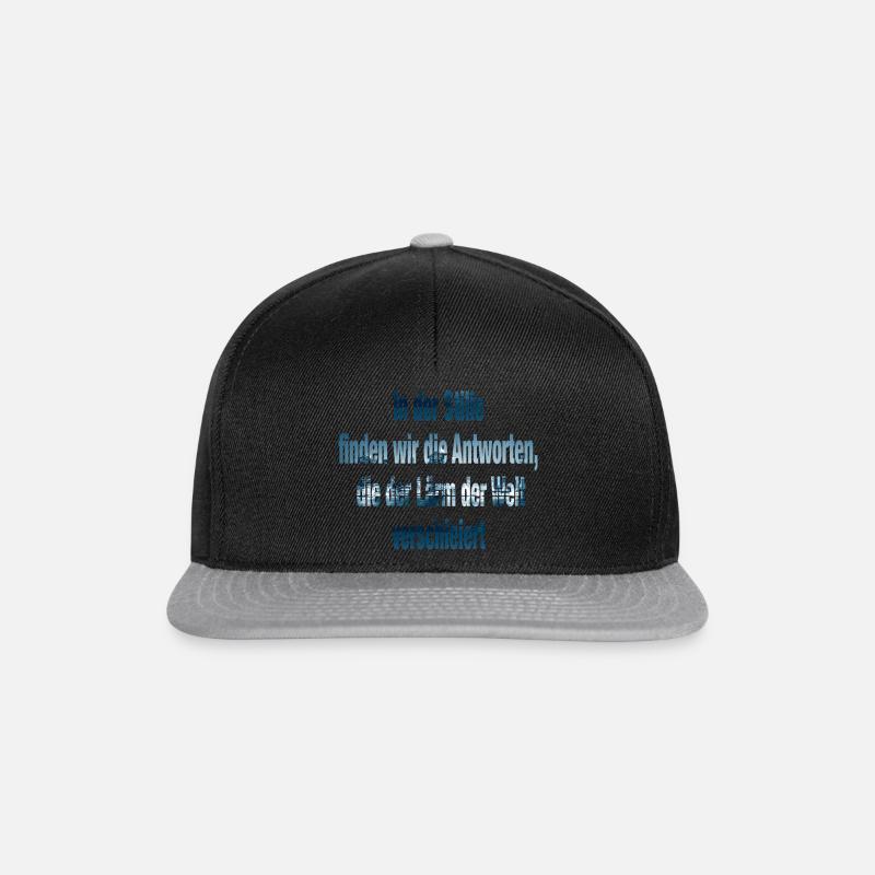 In der Stille - Snapback Cap - Schwarz/Grau