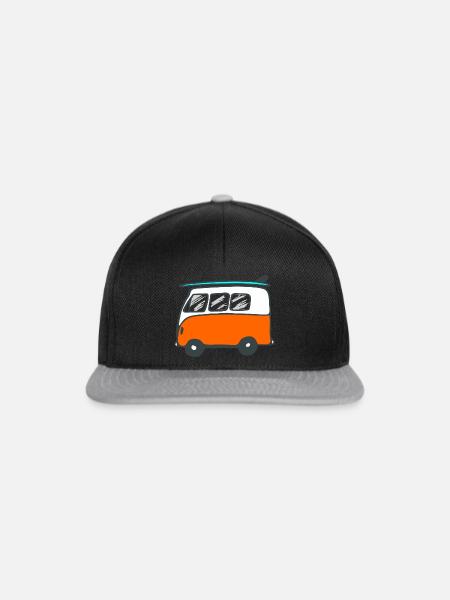 surfbus - Snapback Cap - Schwarz/Grau