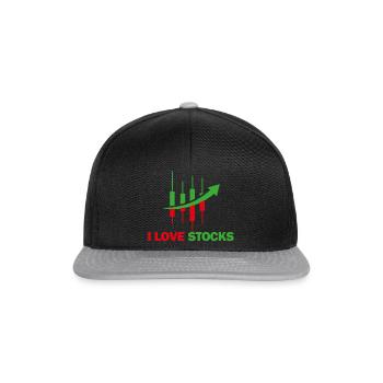 Love of stocks - Snapback Cap - black/grey - Front