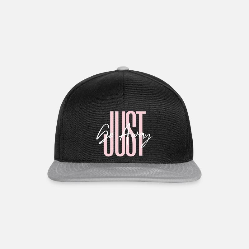 Just Go Away Bold Design - Snapback Cap - black/grey