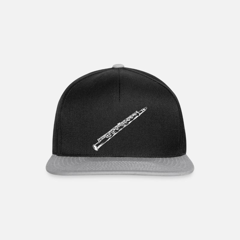 Fløjte Tegning - Snapback Cap - sort/grå