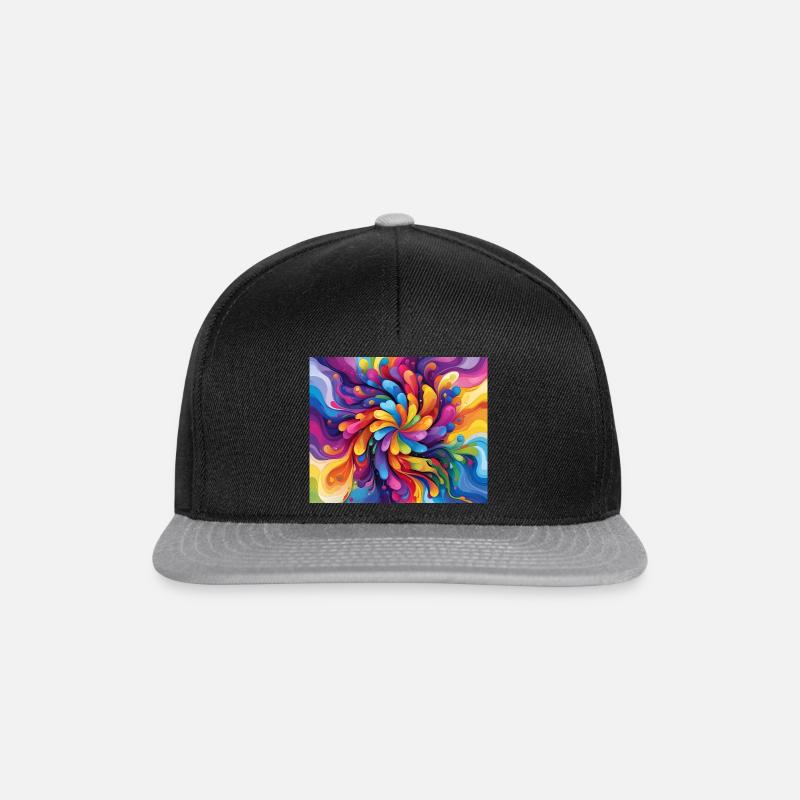Color - Snapback Cap - Schwarz/Grau
