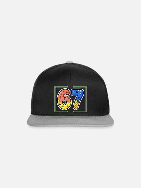 Siebenundsechzig, 67, 6, 7 - Snapback Cap - Schwarz/Grau