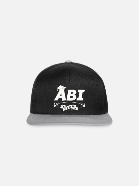 Abi Team Logo mit Ankerband - Snapback Cap - Schwarz/Grau