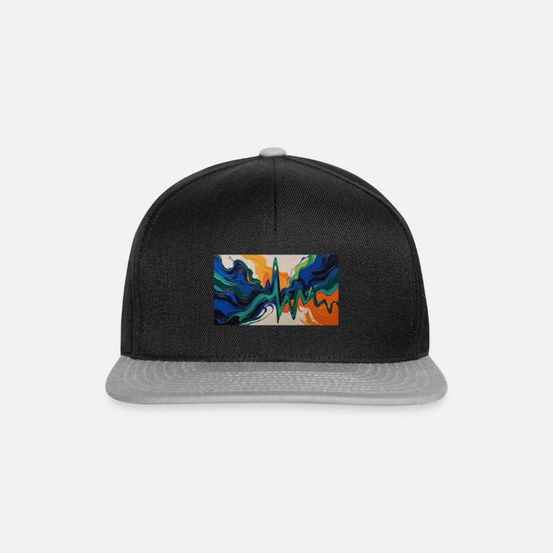 Design brodé sur le devant - Casquette snapback - noir/gris
