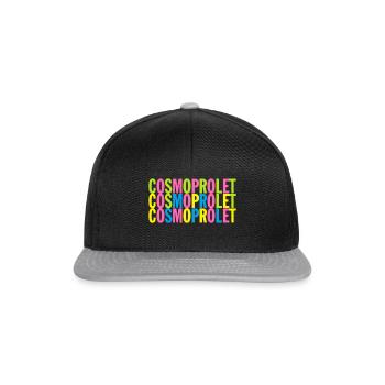 CosmoProlet Multi Green Pink Blue 2 - Snapback Cap - Schwarz/Grau - Vorne