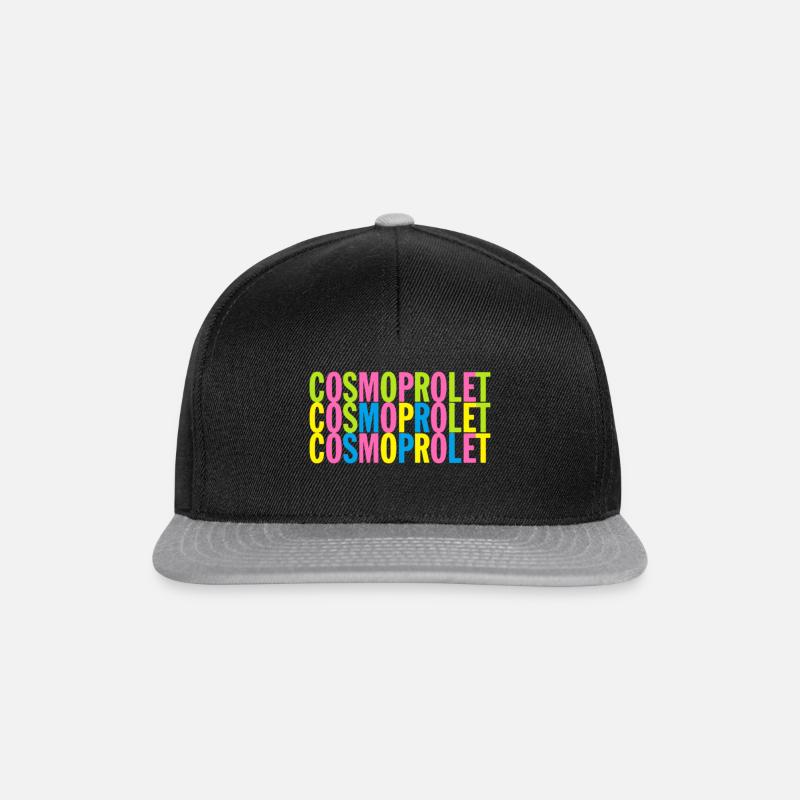 CosmoProlet Multi Green Pink Blue 2 - Snapback Cap - Schwarz/Grau