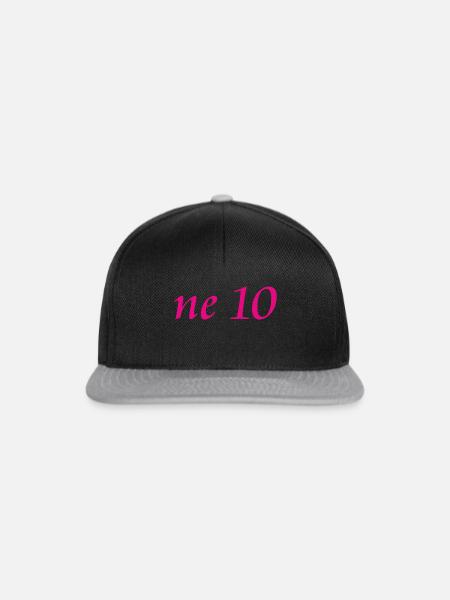 ne 10 - Snapback Cap - Schwarz/Grau