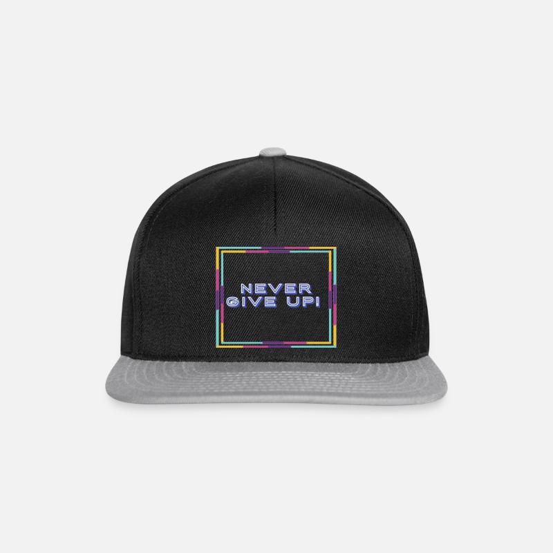 never give up ! - Snapback Cap - black/grey