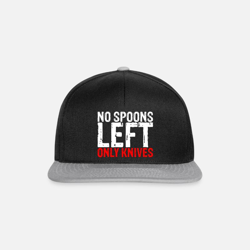 No Spoons Left Only Knives 3 - Snapback Cap - Schwarz/Grau