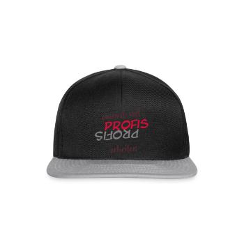einmal mit Profis arbeiten - Snapback Cap - Schwarz/Grau - Vorne