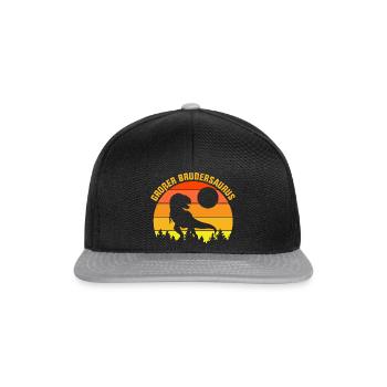 Großer Bruder Brudersaurus - Snapback Cap - Schwarz/Grau - Vorne