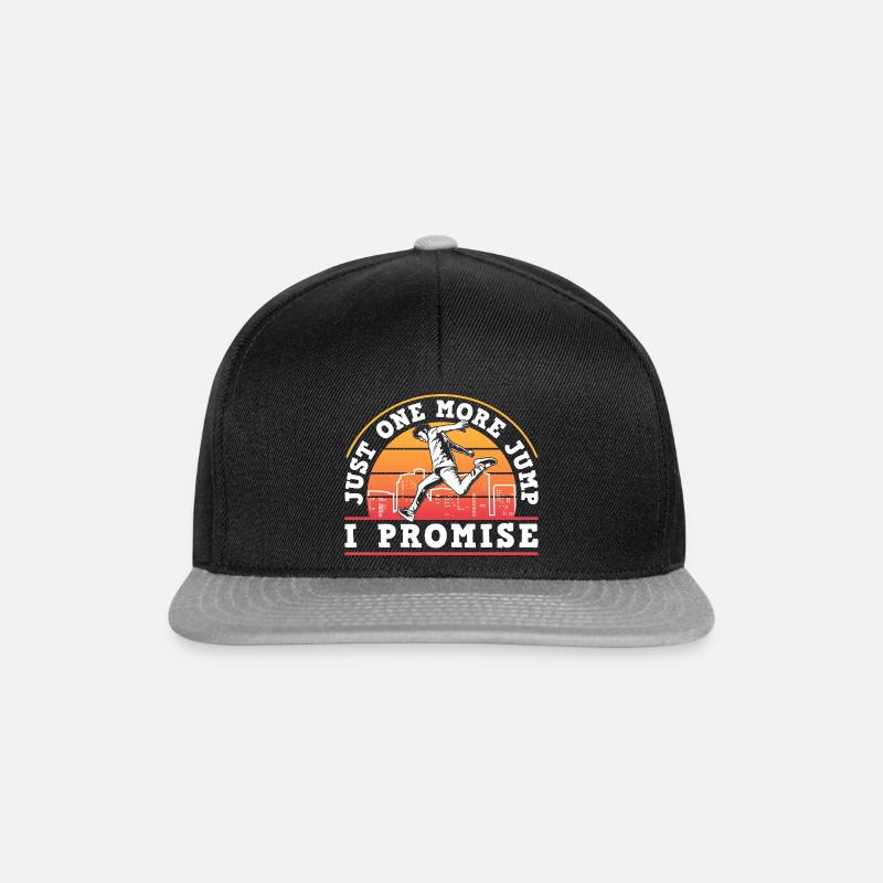 Parkour Freerunning Traceur - Snapback Cap - Schwarz/Grau