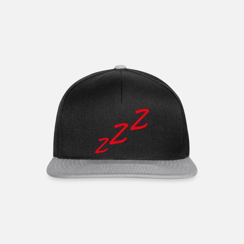 ZzZ-Schlafen-Logo-rot - Snapback Cap - Schwarz/Grau