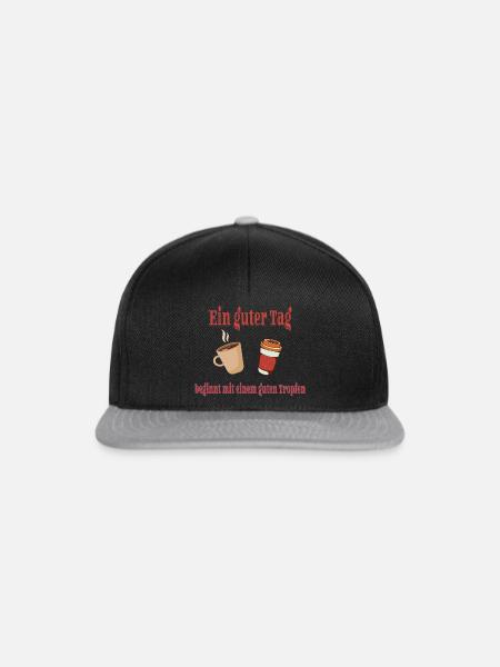 Ein guter Tag beginnt mit einem guten Kaffee. - Snapback Cap - Schwarz/Grau