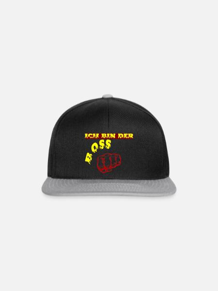 Ich bin der Boss - Snapback Cap - Schwarz/Grau