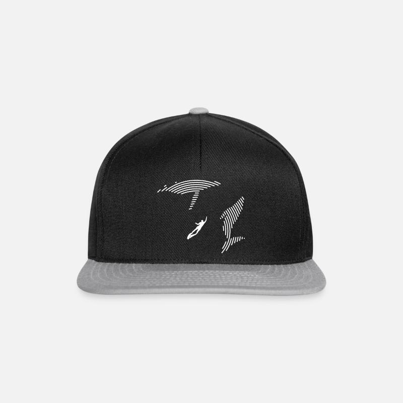 Diving with whales at night - Snapback Cap - black/grey