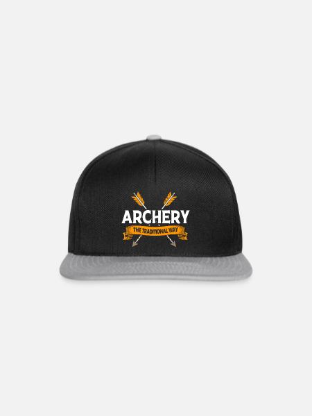 Bogenschießen Bogen Bogenschütze - Snapback Cap - Schwarz/Grau