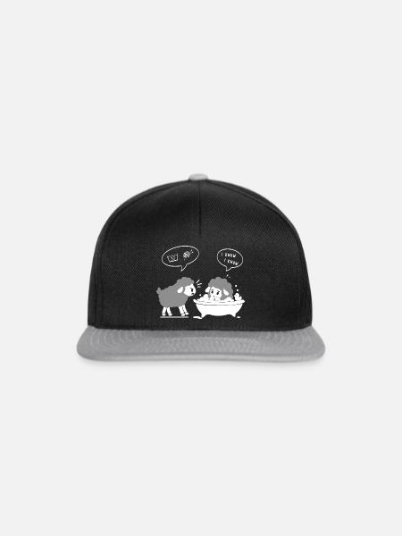Schafbad Spa Humor - Snapback Cap - Schwarz/Grau
