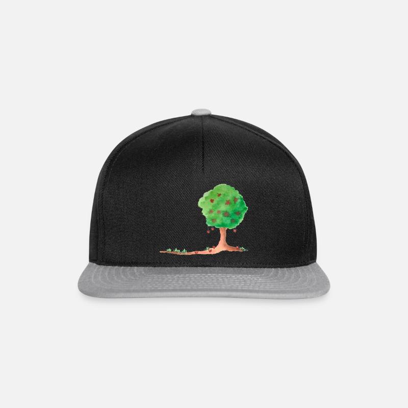 Liebe Apfelbaum - Snapback Cap - Schwarz/Grau