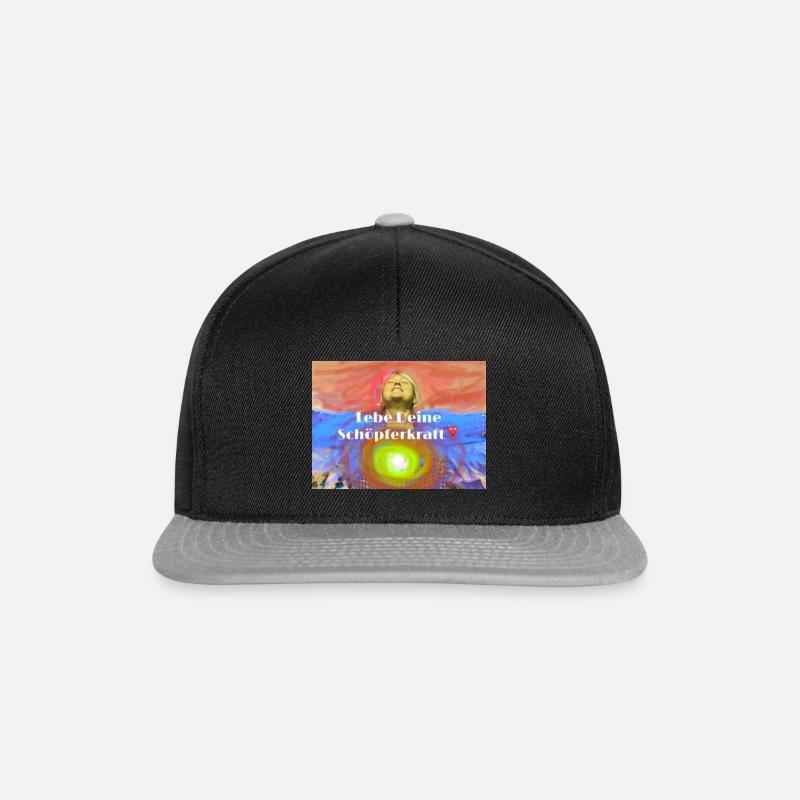 lebe deine schöpferkraft - Snapback Cap - Schwarz/Grau