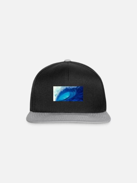BLUE WAVE - Snapback Cap - Schwarz/Grau