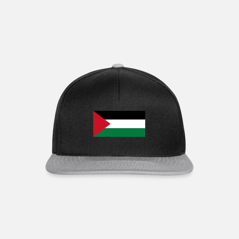 Palestina Flagge - Snapback Cap - Schwarz/Grau