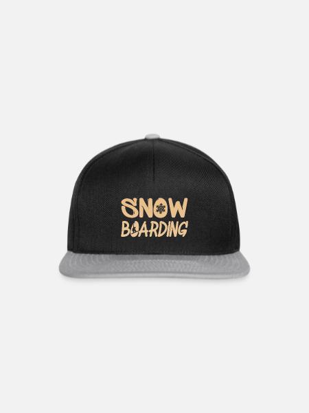 snowboarding - Snapback Cap - Schwarz/Grau