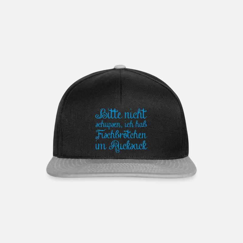 Fischbrötchen Rucksack - Snapback Cap - Schwarz/Grau