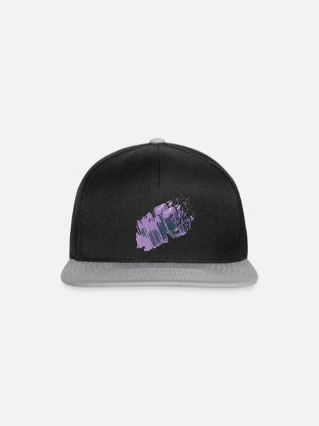 Colorsplash / Graffiti Farbklecks - Snapback Cap - Schwarz/Grau