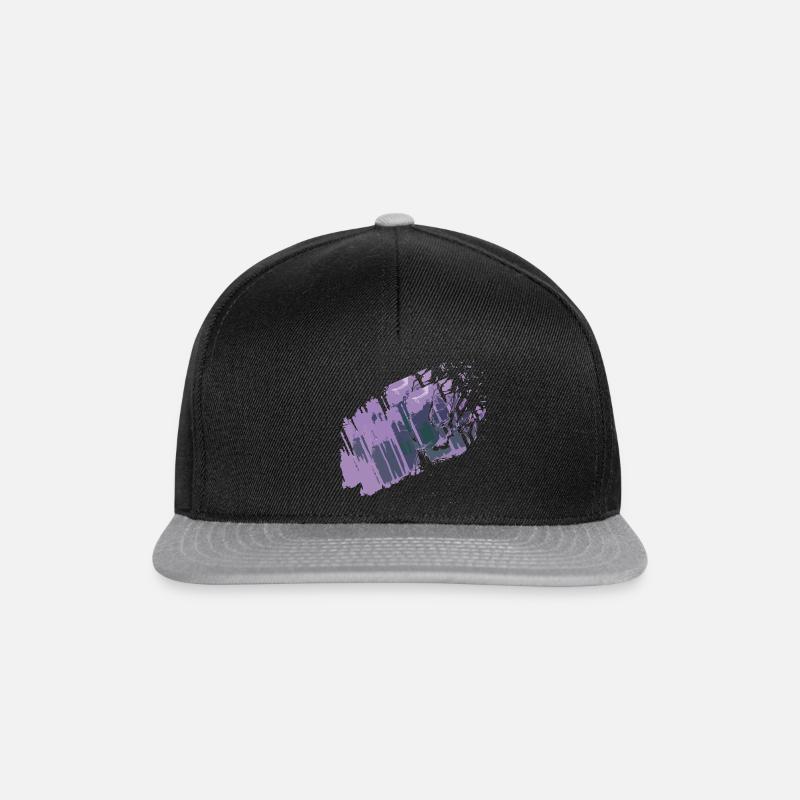 Colorsplash / Graffiti Farbklecks - Snapback Cap - Schwarz/Grau