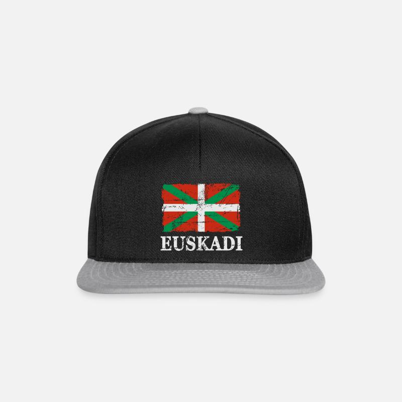 Baskenland Flagge - Fahne - Euskadi - Snapback Cap - Schwarz/Grau