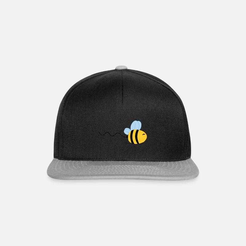 Fliegende Biene - Snapback Cap - Schwarz/Grau