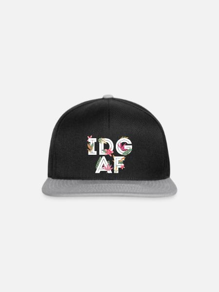 IDGAF Tropical - Snapback Cap - Schwarz/Grau