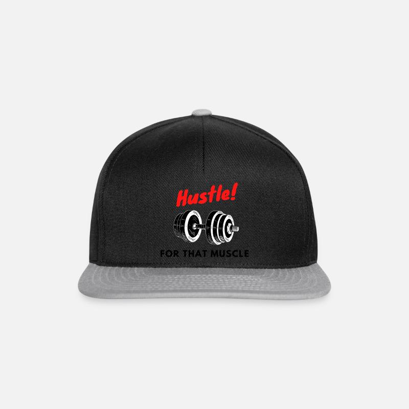 Hustle for that muscle BF - Casquette snapback - noir/gris