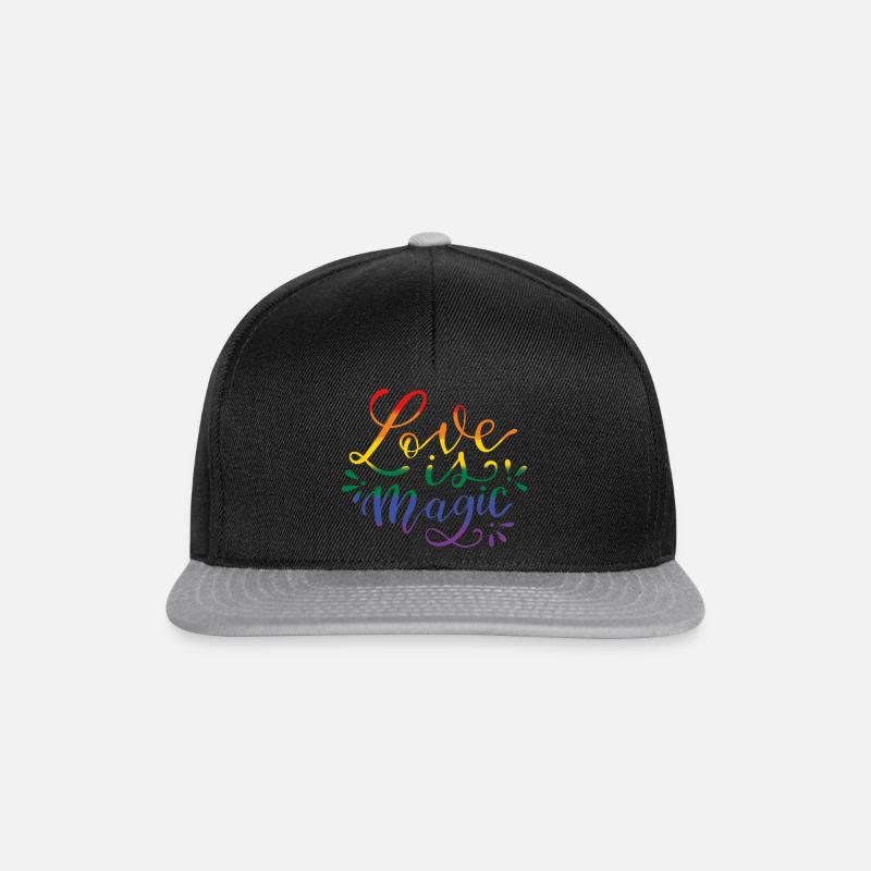 Love is magic - Snapback Cap - Schwarz/Grau