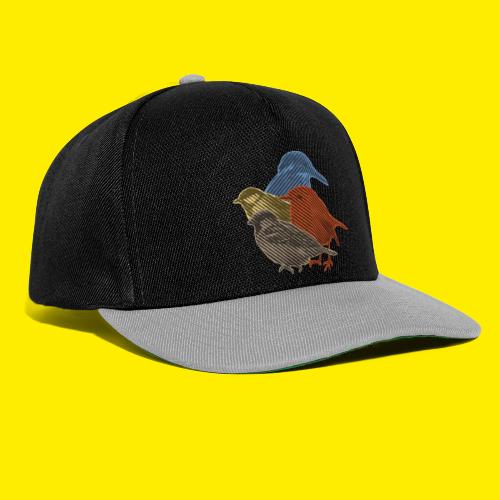 Vogelverzameling in line-art - Snapback cap