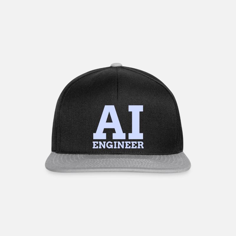 KI-Ingenieur - Snapback Cap - Schwarz/Grau