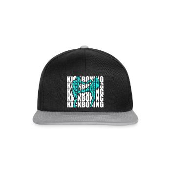 Kickboxing Fighter Kickboxer MMA Sports Fight - Snapback Cap - black/grey - Front