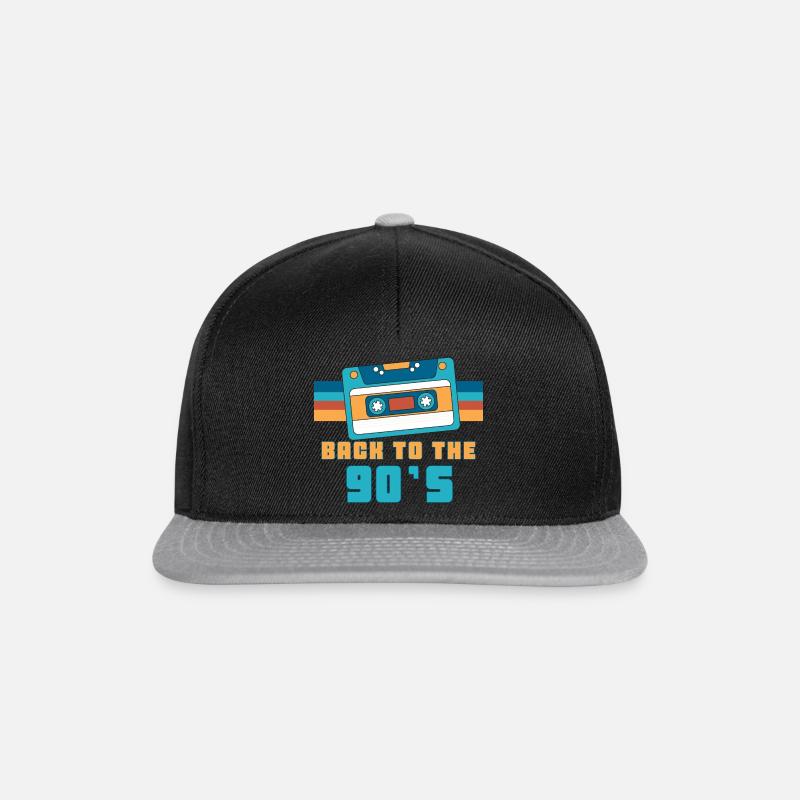 Cassette Back To 90's Gift 90s Party - Snapback Cap - black/grey