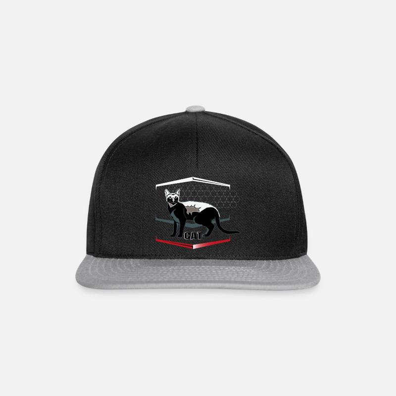 Pet / Haustier Platz 2 Katze / Cat schmuse Tiger - Snapback Cap - Schwarz/Grau