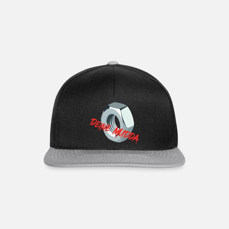Deine Mudda - Snapback Cap - Schwarz/Grau
