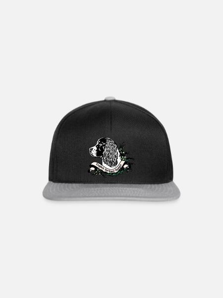 Springer Spaniel Anno 1900 - Snapback Cap - Schwarz/Grau