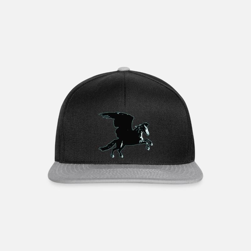 Black Pégase - Casquette snapback - noir/gris