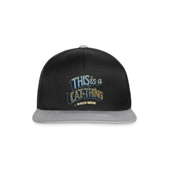 birthday present idea mammal pet lover black - Snapback Cap - Schwarz/Grau - Vorne