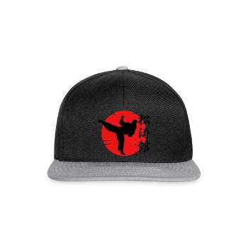 Karate LOGO - Snapback Cap - Schwarz/Grau - Vorne